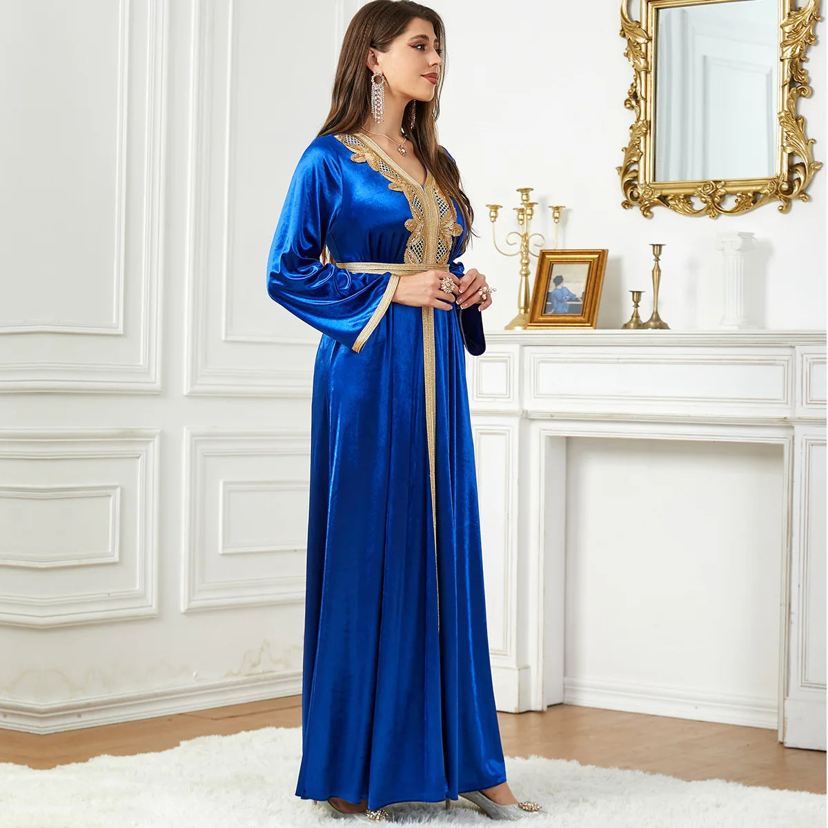 Robe Caftan Bleu