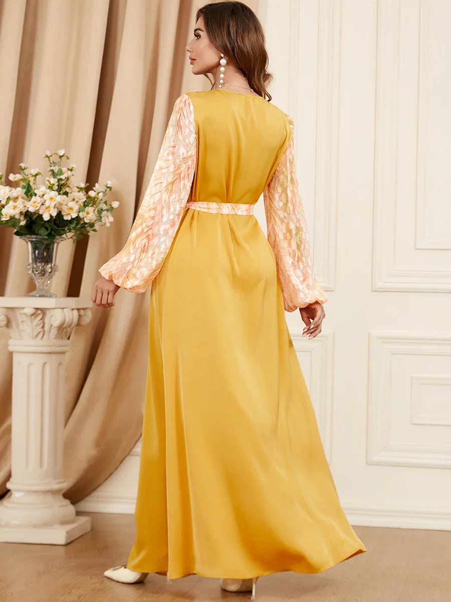 Robe Caftan Jaune