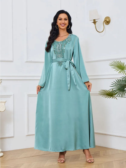 Robe Caftan Bleu Clair