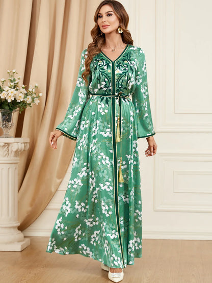 Robe Caftan Vert