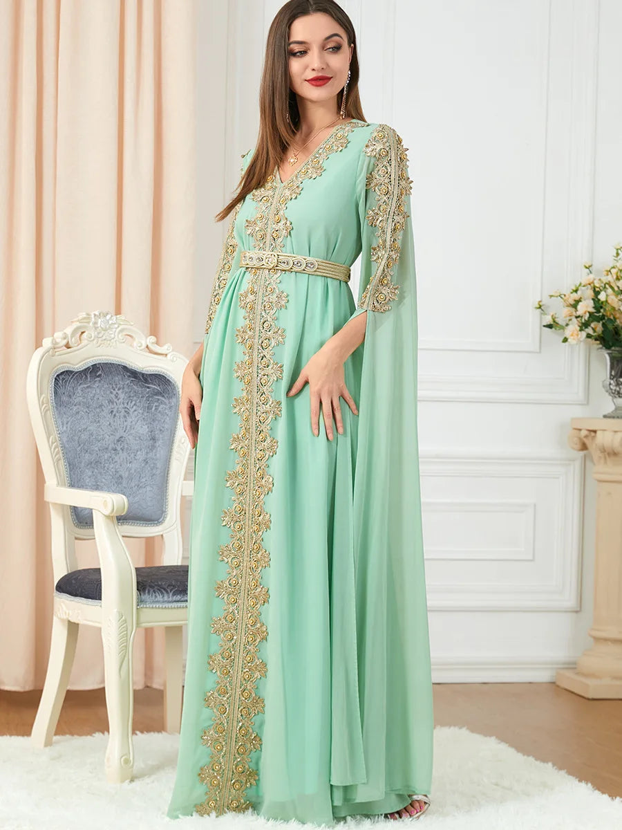 Robe Caftan Verte