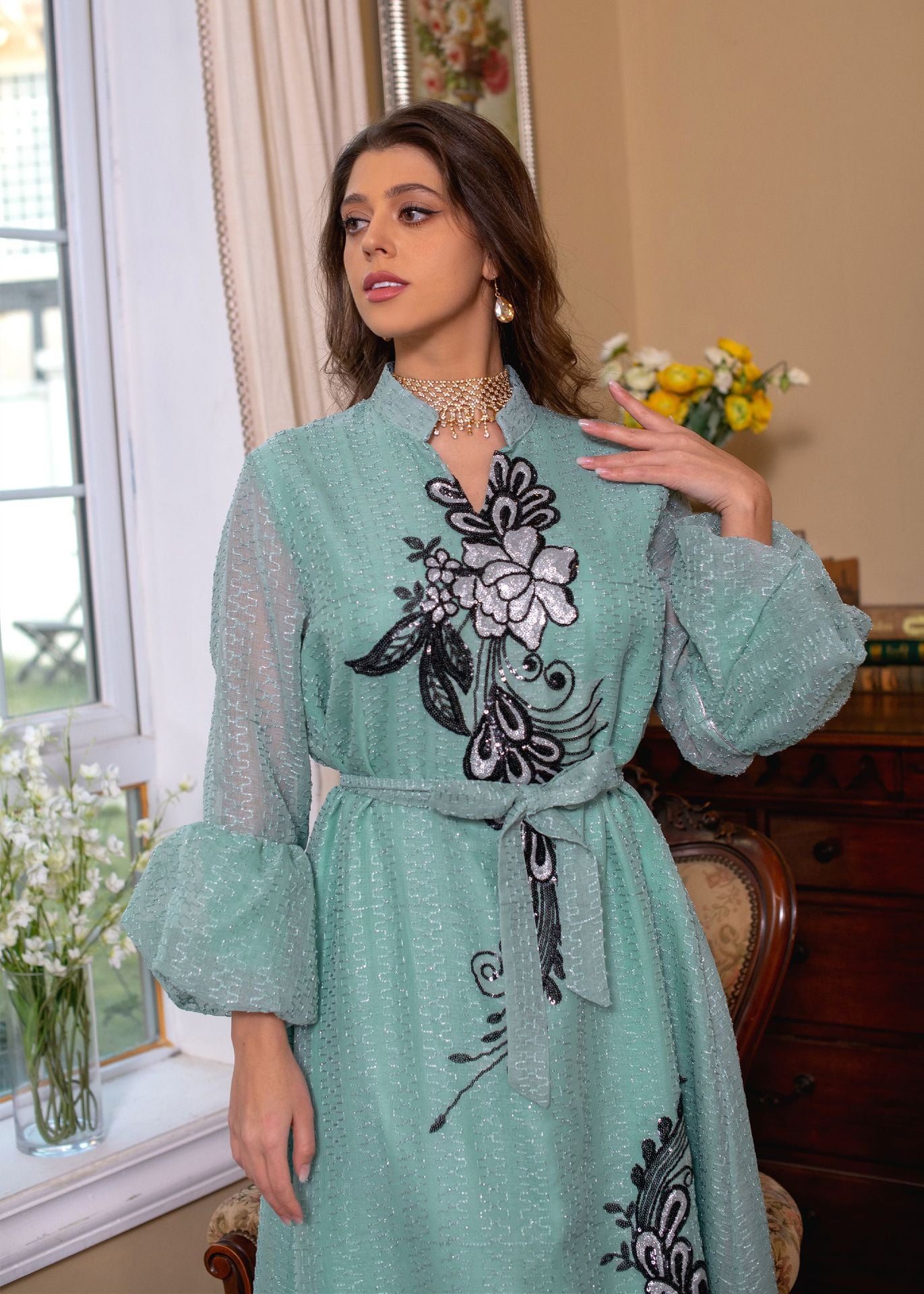 Caftan Bleu Clair - Mode Caftan