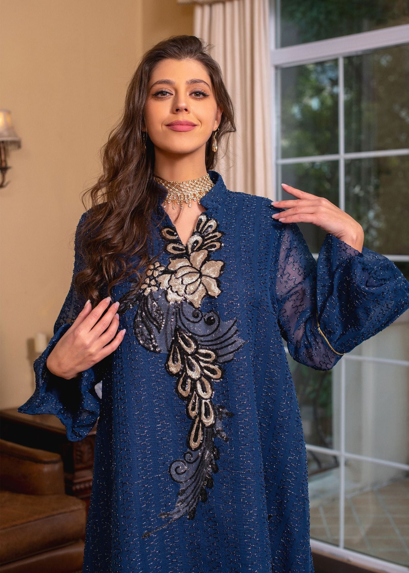 Caftan Bleu Foncé - Mode Caftan