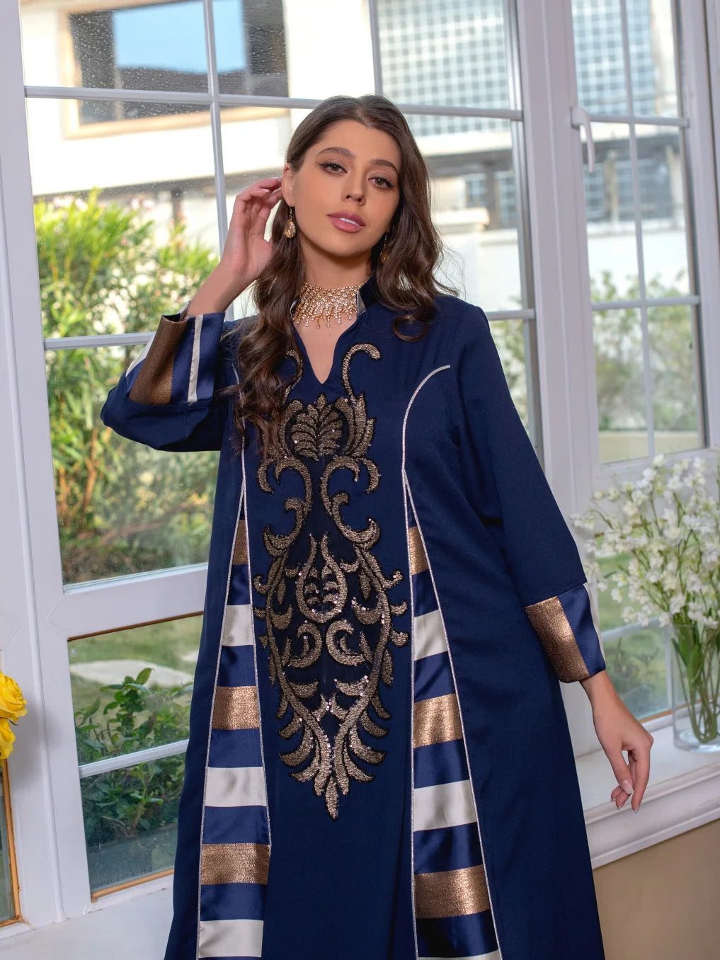 Caftan Bleu Marine Original