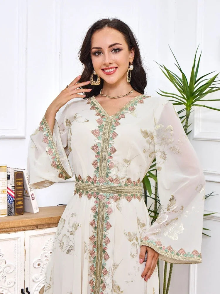 Caftan Satin Or - Mode Caftan