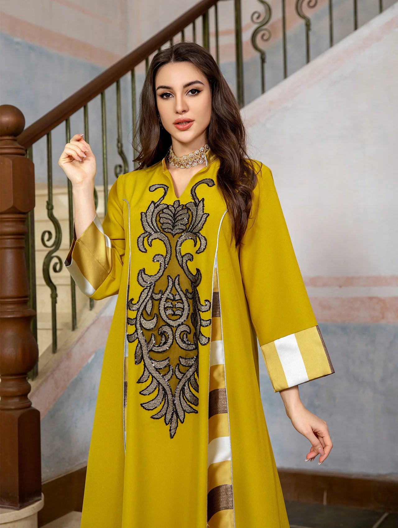 Caftan Moderne Jaune - Mode Caftan